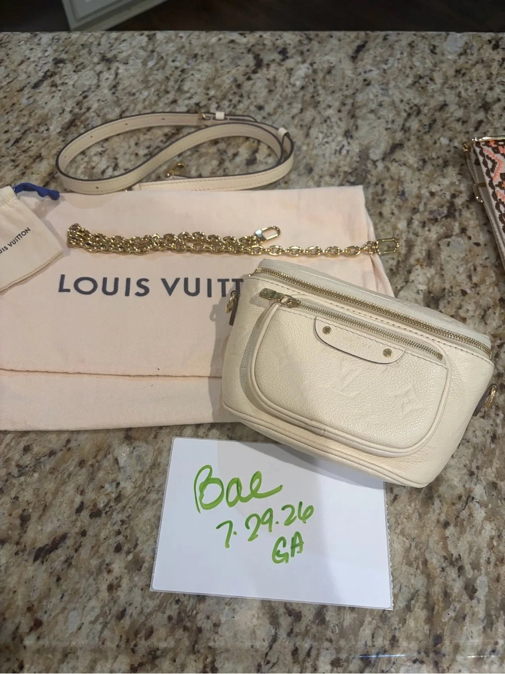 Louis Vuitton Cream Monogram Empreinte Crossbody Bumbag